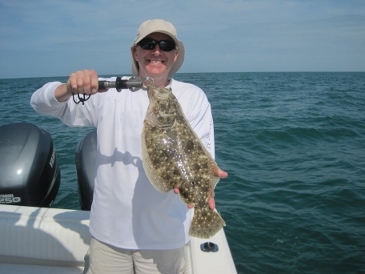19-inch flounder on shrimp