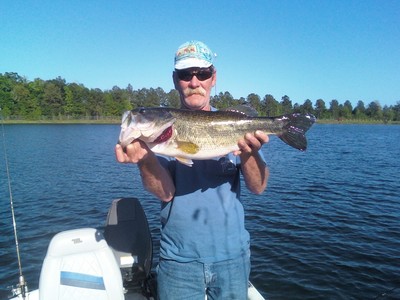 Lenord Tyre shows off a 10 + pound freshwater Black Bass.