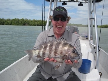 29-inch gag grouper, on a baitfish-released