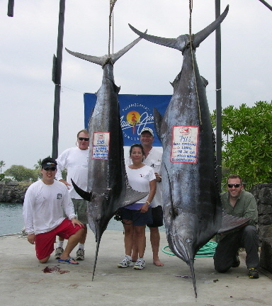 741 lb and 258 lb Blue Marlin caught Aug.31, 2008