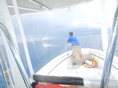 Big splash off the bow