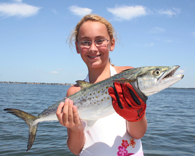 Mikala with Big Mackerel