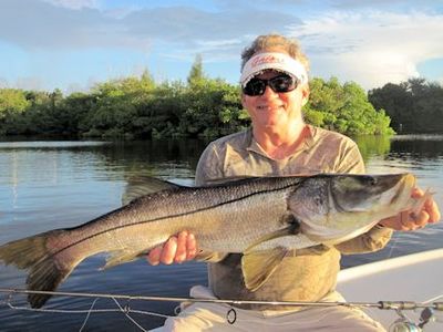 Mike Phoenix, from St. Pete, FL, caught and released this snook on a DOA TerrorEyz fly while fishing Sarasota Bay with Capt. Rick Grassett.