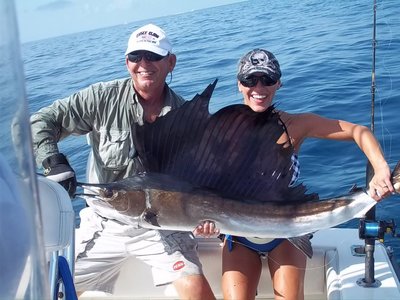 Nicki's first sailfish
