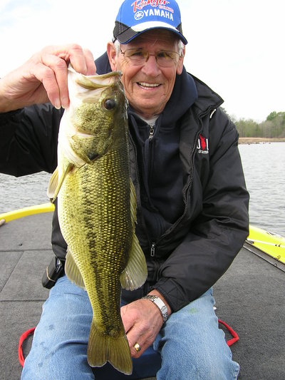 Customer Jim Meloncon with a big south Toledo largemouth.