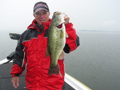 Oftentimes, big bass will hit in adverse weather conditions. This one did!