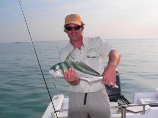 This is Dr. Mark Meno from Jackson Hole Wy. with his first ever Rooster fish.