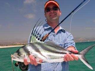 Jerry Darby from Stillwater MN. with a nice Rooster Fish caught on the fly