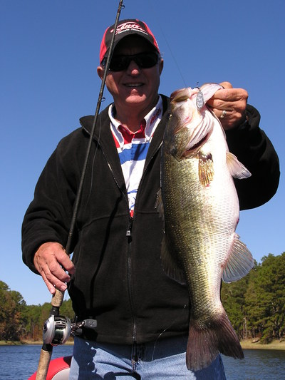 Big Toledo lunker caught on jigging spoon in 40  ft depths of south Toledo Bend