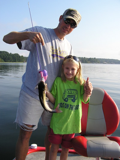 kids love to catch fish.