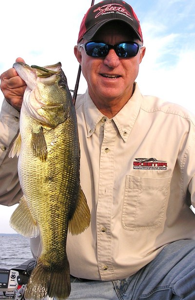 Author/guide Joe Joslin, with a big south Toledo bass caught last week on a Texas rig.