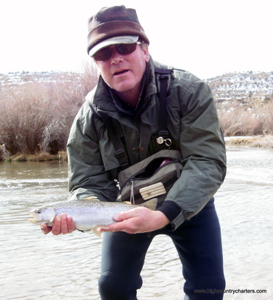 Tim is hooked on the winter fishing on the Juan!