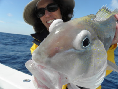 Marion Jones with a Golden Tilefish