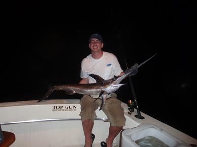 20 pound swordfish on 20 pound test Daiwa spinner