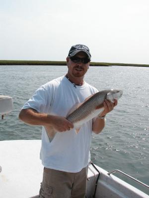 Tom with a nice 6lb slot red