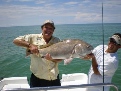Client Stephen Dobbinns with another monster black drum