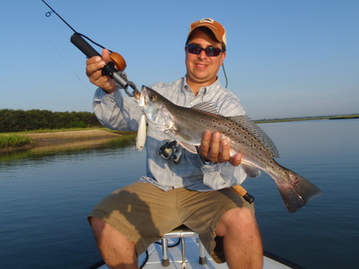 Speckle trout on top-water!!