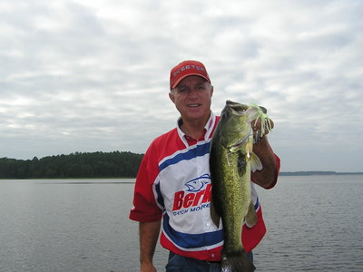 Stanley Wedge spinnerbaits, as shown, is a great bait for Toledo's grass-loving big bass.  Author/guide Joe Joslin with a prime example.