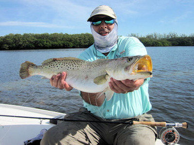 Patrice Camillieri Sarasota Bay Grassett Flats Minnow fly 6-lb trout