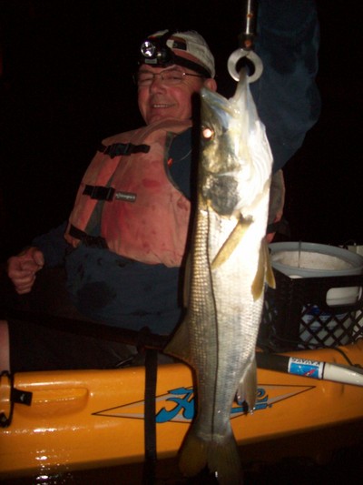 snook fishing in kayak