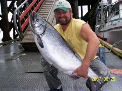 This nice Chinook was landed in the saltwater in Prince Rupert by charter Guide Randy Janzen
