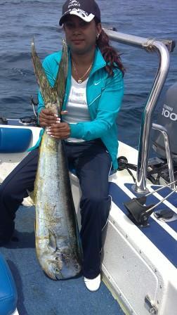 Lady with a Bull by the tail