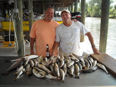 50 trout ,2 redfish anda couple of silver bullet's.