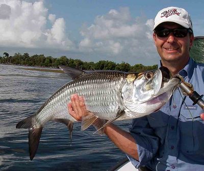 Thomas with his first tarpon