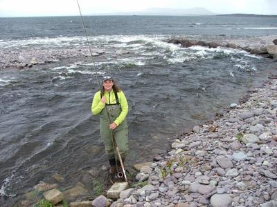 world champion Fly caster, Glenda Powell