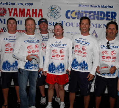 Capt Quinton to the Right also fishes the Get LIT