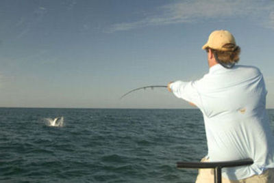 Hal Lutz fly tarpon jump