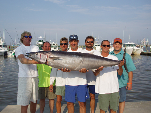 Crew of the TAR BABY with 90-pounds of Wahoooooooo!