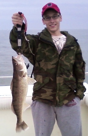 Chris took this Lake Erie walleye on a trolling spoon.