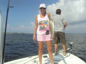 Claudia with a nice trout!