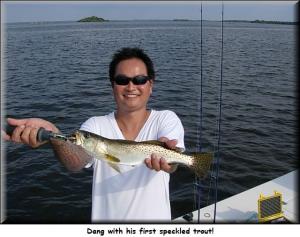 Dang with his first speckled trout!