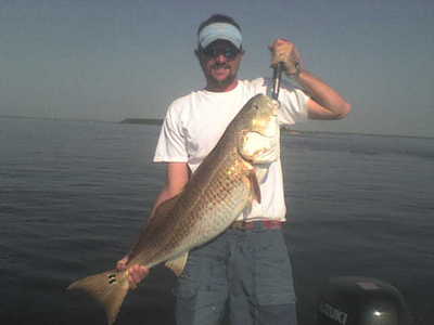 Phillip catches a nice 40+ inch Red Drum