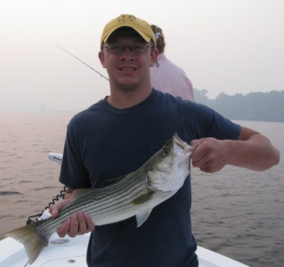 Dave's first top water striper, every!