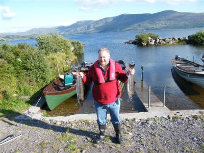John in good form with two Wild Atlantic Salmon.