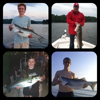 Striped bass club members