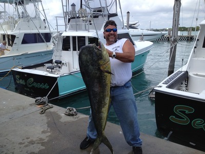 Here's capt Ralph with a 50lb mahimahi