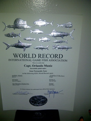 Junior IGFA record