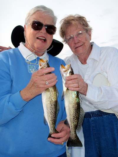 These two young ladies made their last casts count with a pair of keeper trout