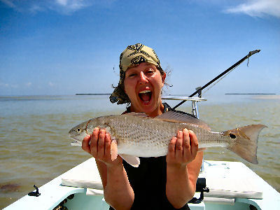 First redfish for Jen Burns