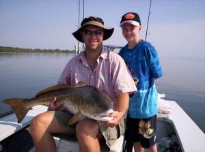 Rob Barnica and his 8 year old son RJ with a 35 plus red.