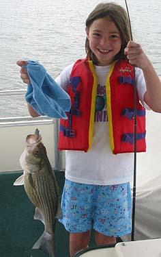 10 Yr. old catches and releases 13 hybrid bass