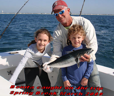 Famly fishing in March