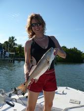 Shelly from Colorodo with her first Redfish!