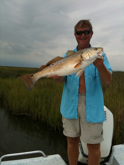 A nice Redfish Sidney caught with Capt. Scott