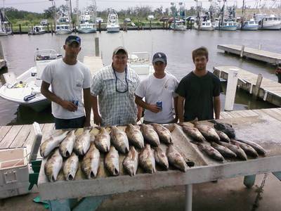 A daily limit caught on a charter with Capt. Scott Poche