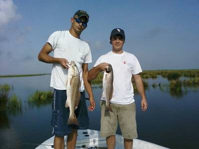 A pair of nice Redfish caught on this trip